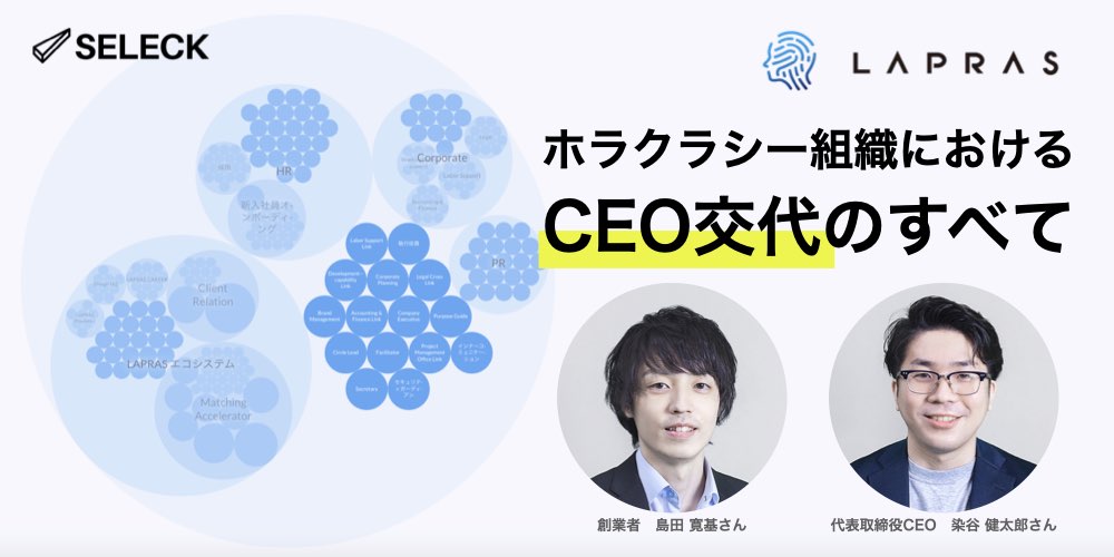 「代表取締役CEO」の権限も細分化。ホラクラシー組織LAPRASの代表交代ストーリー